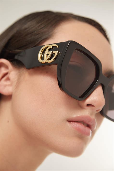 gucci sunglasses with gg on side|gucci oversized sunglasses.